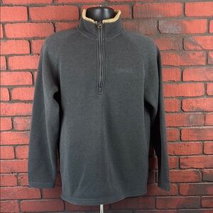 Timberland Men’s Gray Quarter-Zip Sweatshirt Large — Casual,‎ Outdoor, Layering